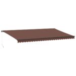Ročno zložljiva tenda rjava 600x350 cm - Image 2