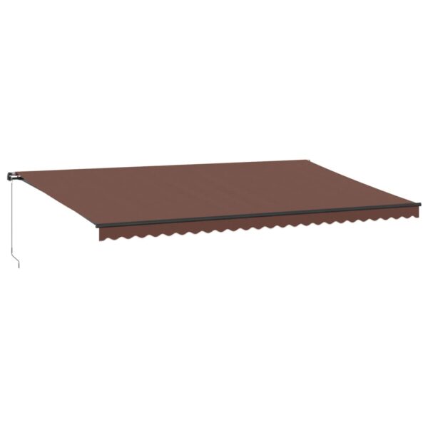 Ročno zložljiva tenda rjava 600x350 cm - Image 2