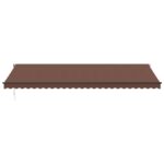 Ročno zložljiva tenda rjava 600x350 cm - Image 3
