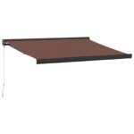 Ročno zložljiva tenda rjava 350x250 cm - Image 2