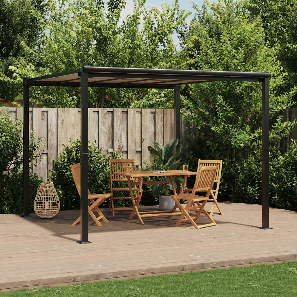 Vrtni gazebo Antracit 3×3 m Aluminij