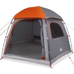 Družinski šotor Igloo za 6 oseb v sivi in oranžni barvi - Image 2