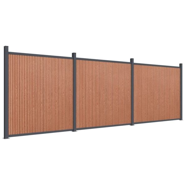 Ograjni panel rjav 526x186 WPC - Image 2