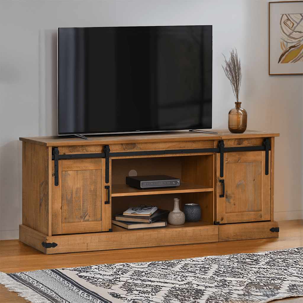 TV omarica HALDEN 2 drsna vrata 150x40x60 cm masivni les