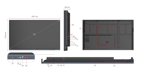VIEWSONIC ViewBoard IFP8633-G 218,4cm (86") UHD informacijski / interaktivni zaslon na dotik - Image 2