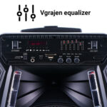 MANTA SPK5033, Karaoke zvočni sistem, prenosni/voziček, vgrajena baterija, Bluetooth 5.0, USB/MP3/SD/RADIO FM, Disco LED lučke, TWS - Image 2