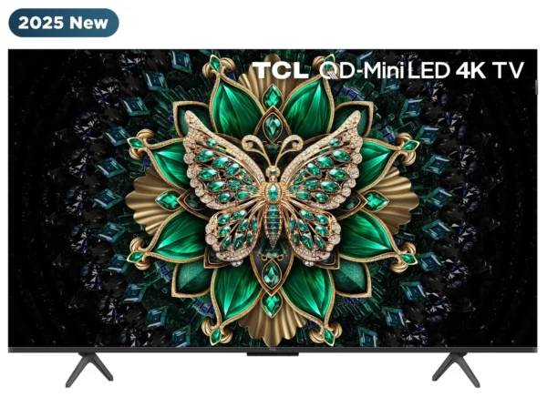 TCL 75C6K 4K QD-Mini LED Google Smart TV (144Hz), Onkyo 2.1 Hi-Fi sound (model 2025/26)