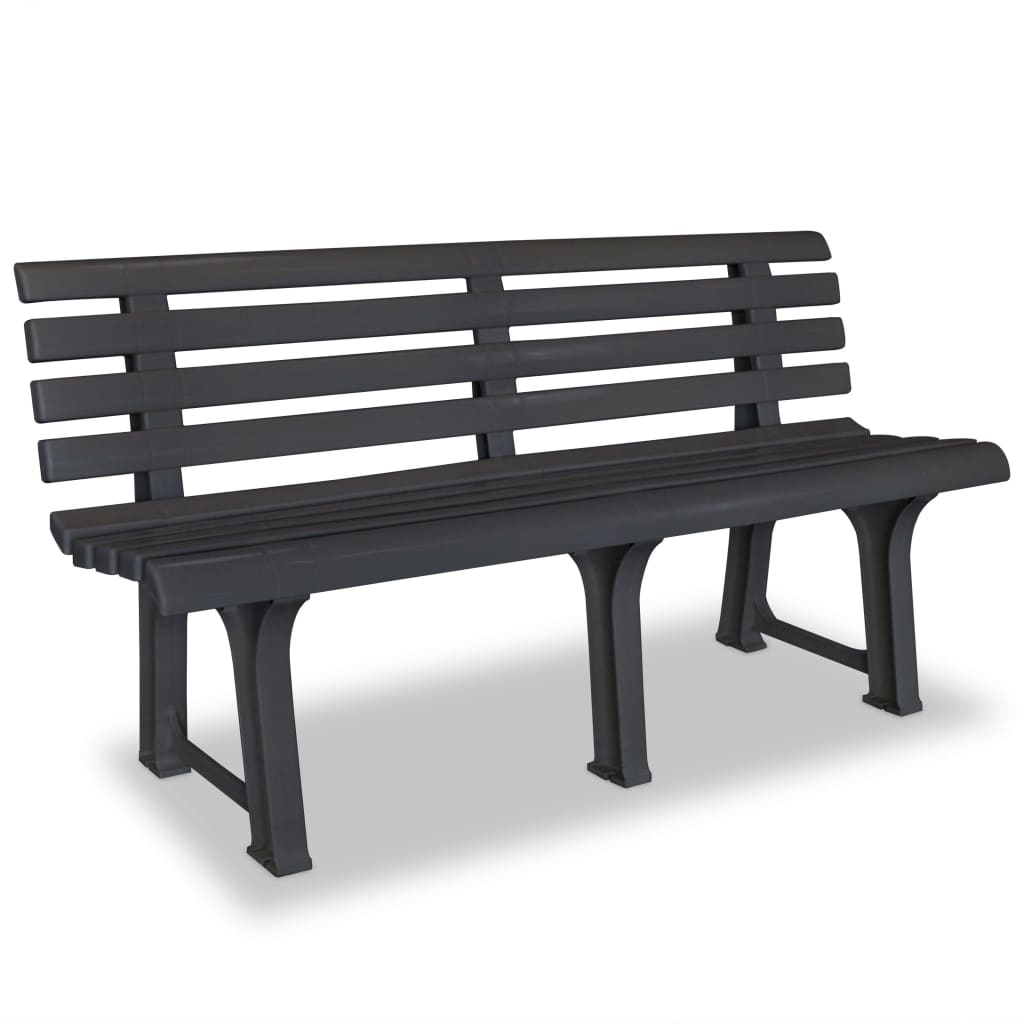 Vrtna klop 145,5 cm plastika antracitne barve