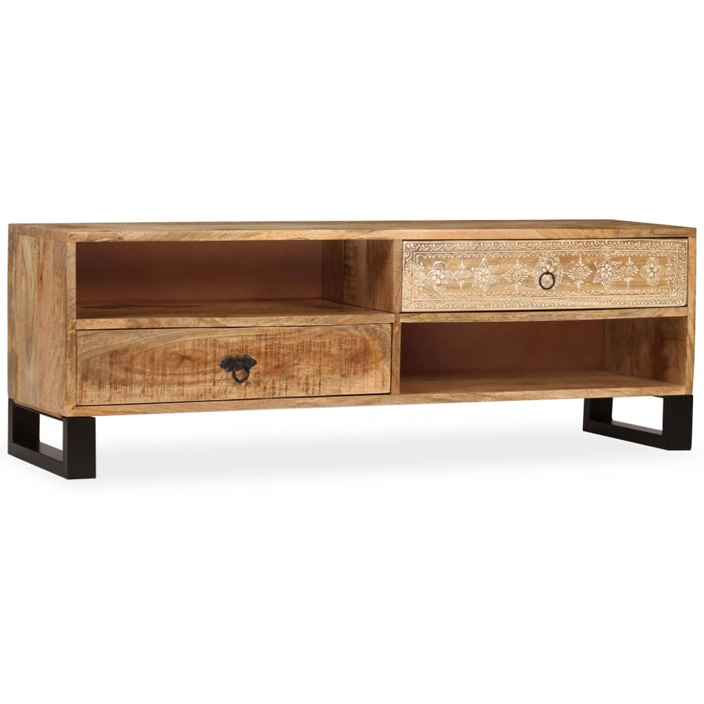 TV omarica trden mangov les 120x30x40 cm