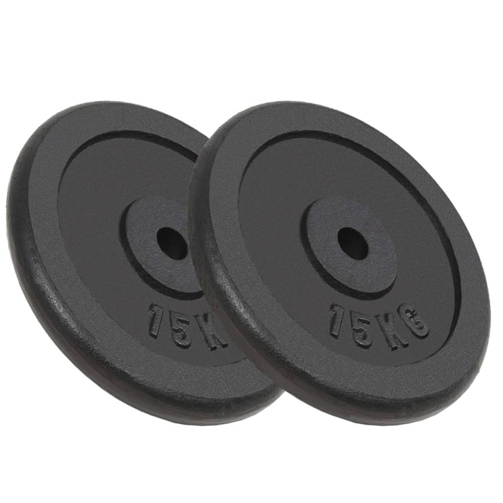 Uteži 2 kosa 2×15 kg lito železo