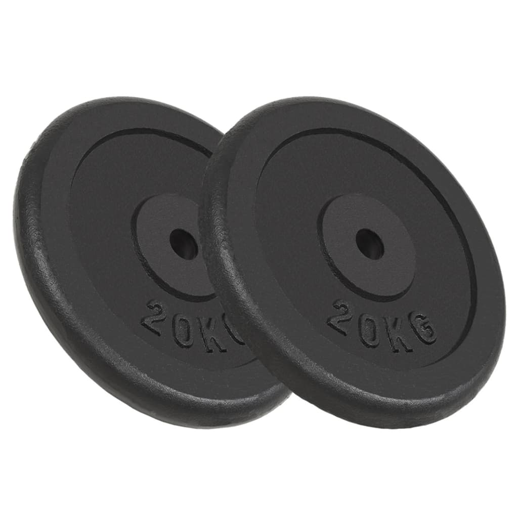 Uteži 2 kosa 2×20 kg lito železo