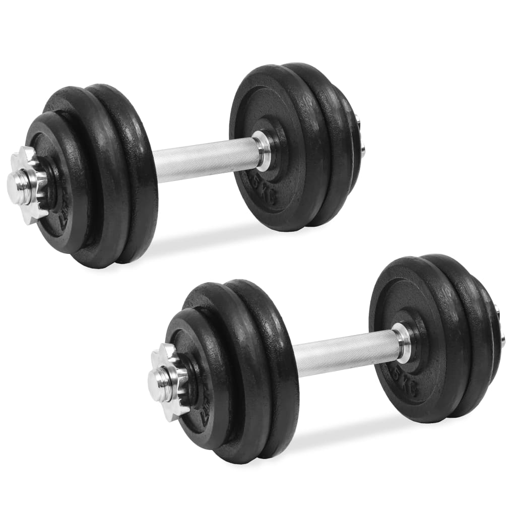 18-delni komplet uteži 30 kg iz litega železa