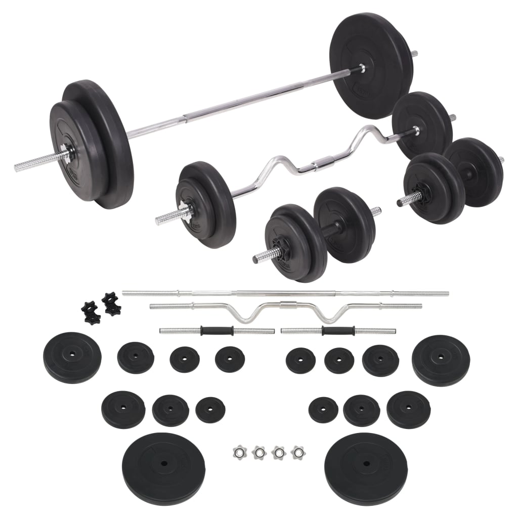 Komplet uteži in ročk 90 kg