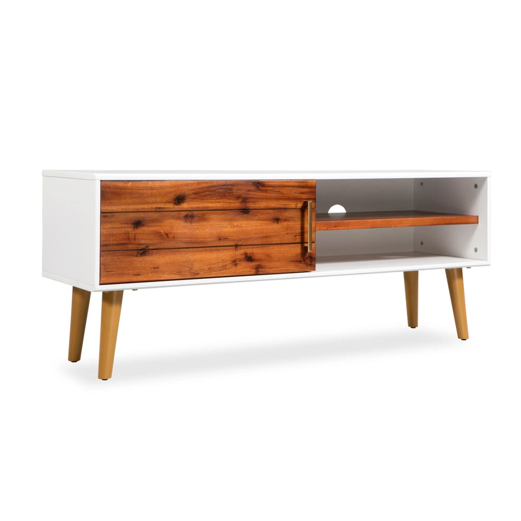 TV omarica iz trdnega akacijevega lesa 120x35x45 cm