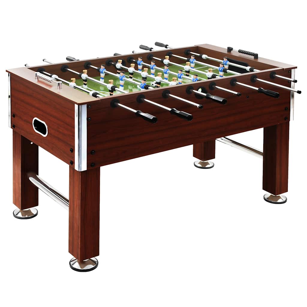Miza za namizni nogomet iz jekla 60 kg 140×74,5×87,5 cm rjava