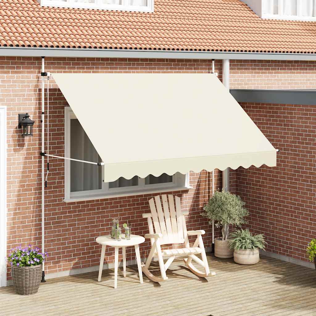 Ročno zložljiva tenda 300 cm krem