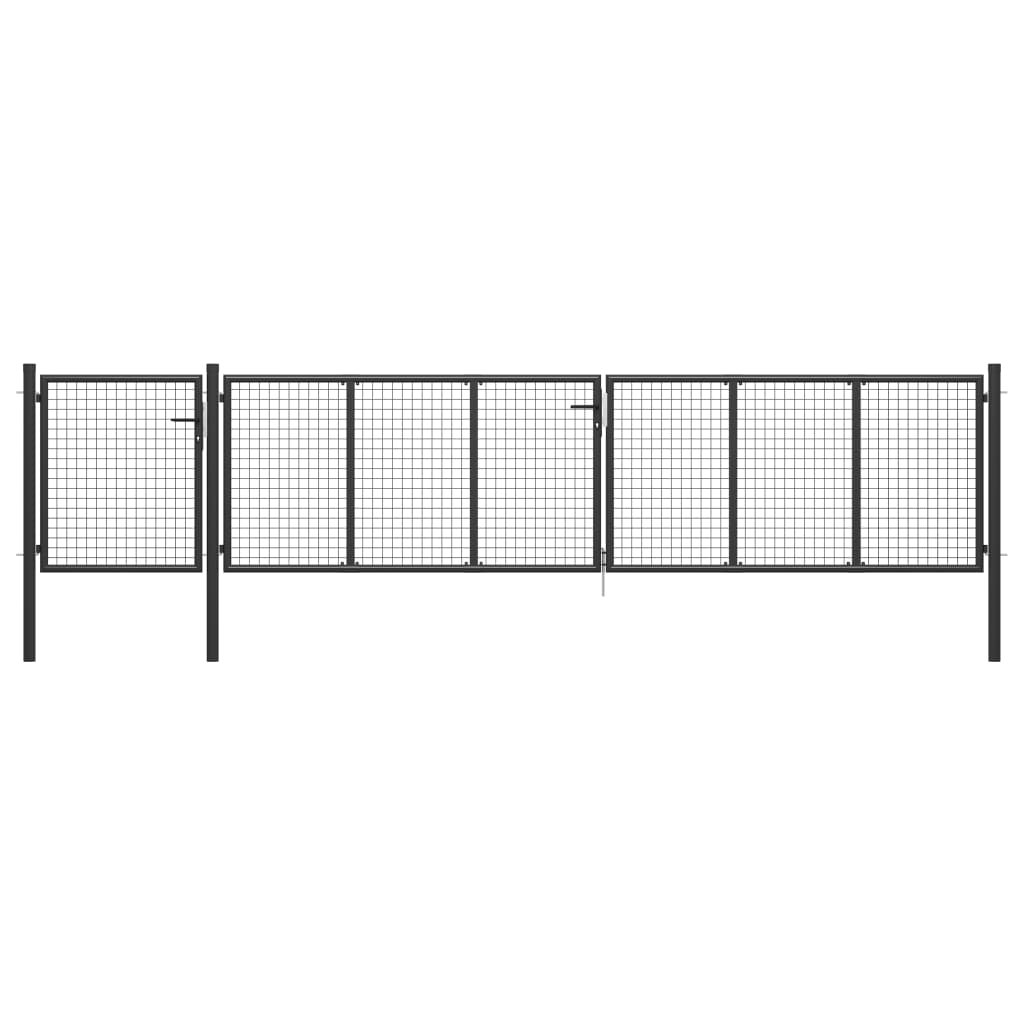 Vrtna vrata jeklena 500×100 cm antracitna