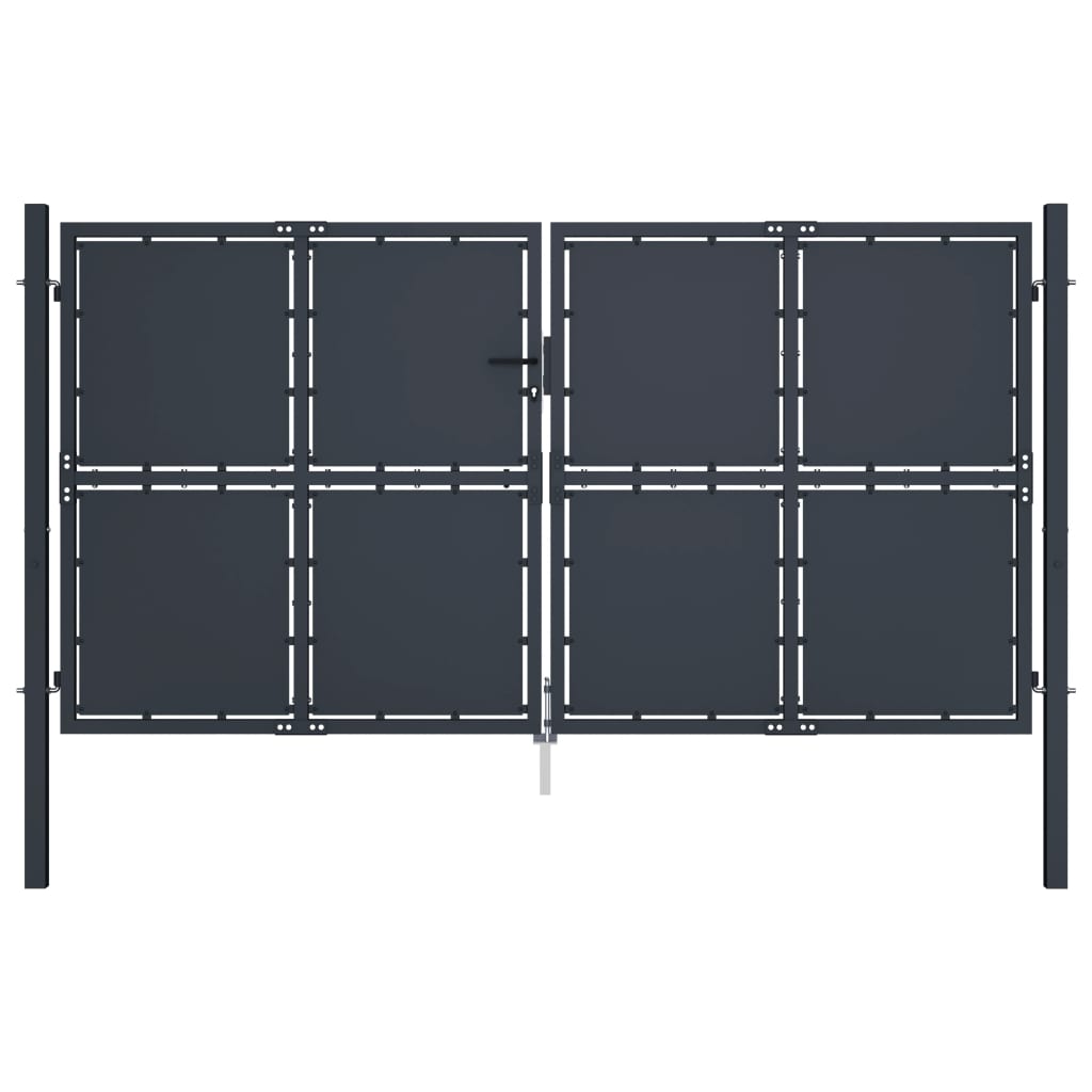Vrtna vrata iz jekla 300×200 cm antracitna