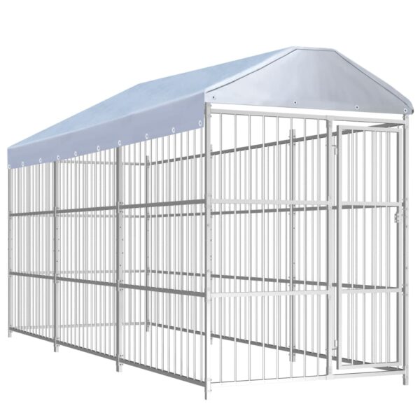 Zunanji pasji boks s streho 450x150x200 cm