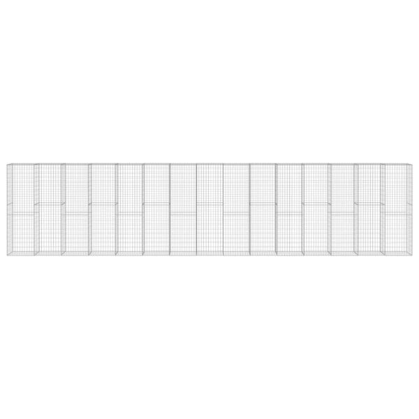 Gabionska stena s pokrovi pocinkano jeklo 900x50x200 cm - Image 3