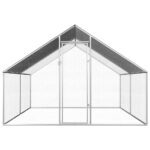 Zunanji kokošnjak 2,75x4x1,92 m pocinkano jeklo - Image 2