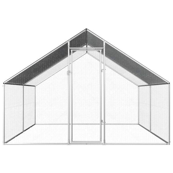 Zunanji kokošnjak 2,75x4x1,92 m pocinkano jeklo - Image 2