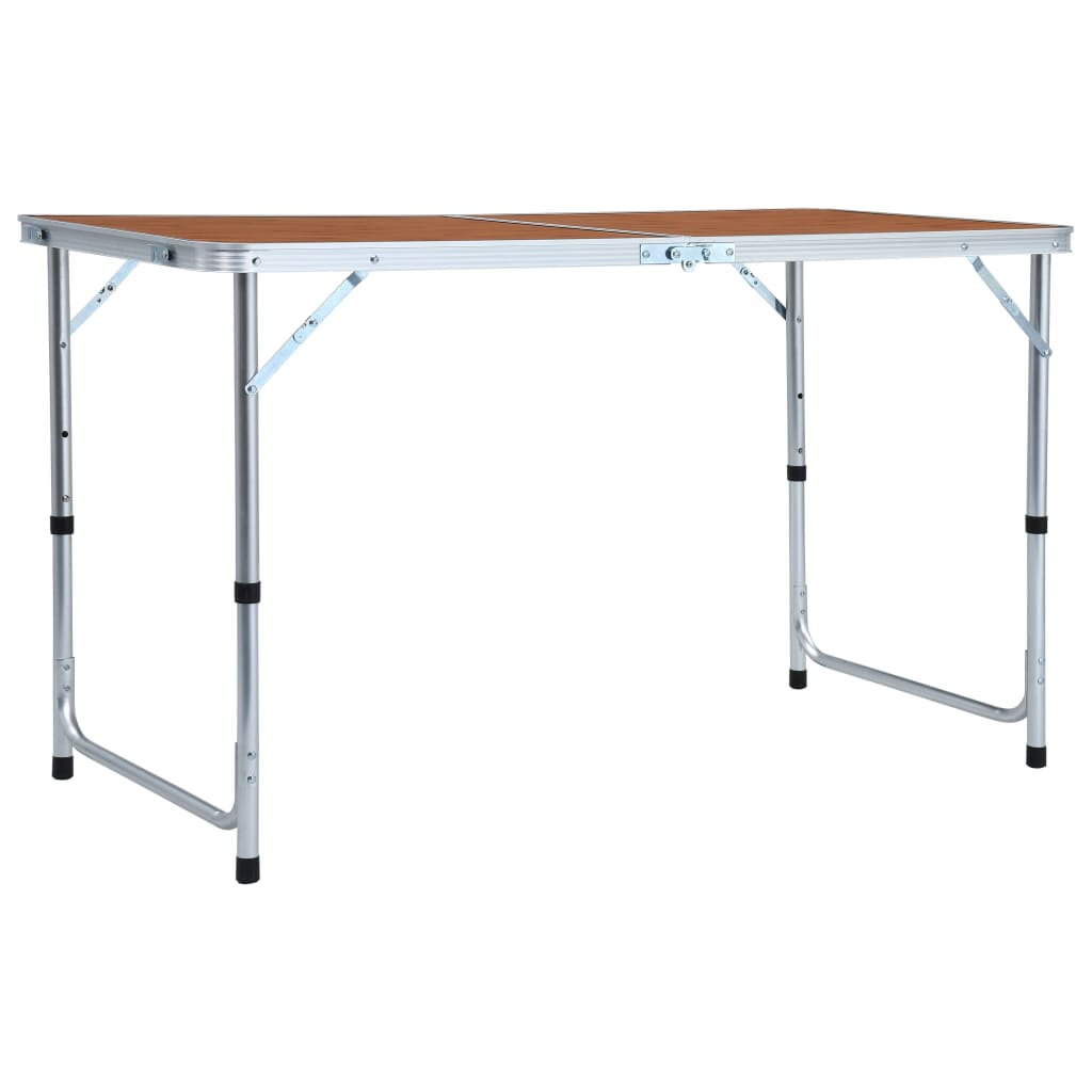 Zložljiva miza za kampiranje iz aluminija 120×60 cm