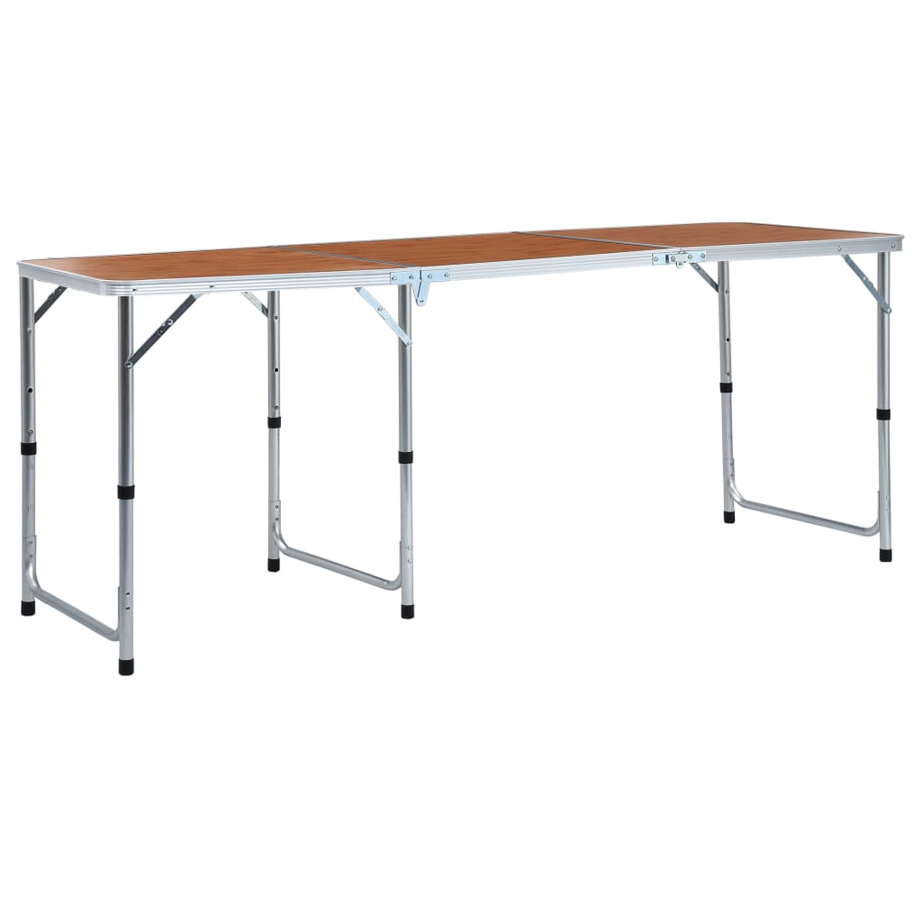 Zložljiva miza za kampiranje iz aluminija 180×60 cm
