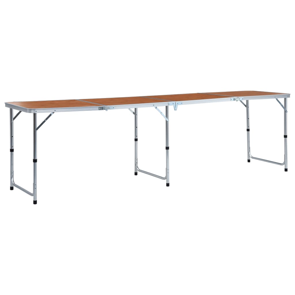 Zložljiva miza za kampiranje iz aluminija 240×60 cm