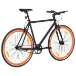 Kolo z eno prestavo črno in oranžno 700c 55 cm - Image 3