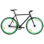 Kolo z eno prestavo črno in zeleno 700c 55 cm