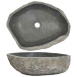 Umivalnik iz rečnega kamna ovalen (45-53)x(34-41) cm - Image 2