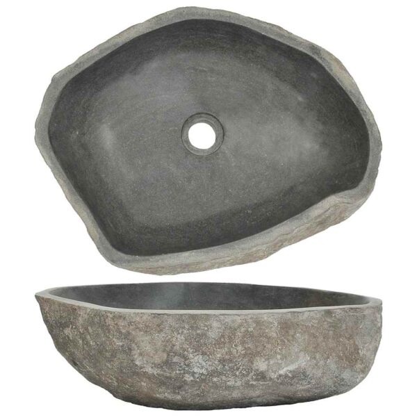 Umivalnik iz rečnega kamna ovalen (45-53)x(34-41) cm - Image 2