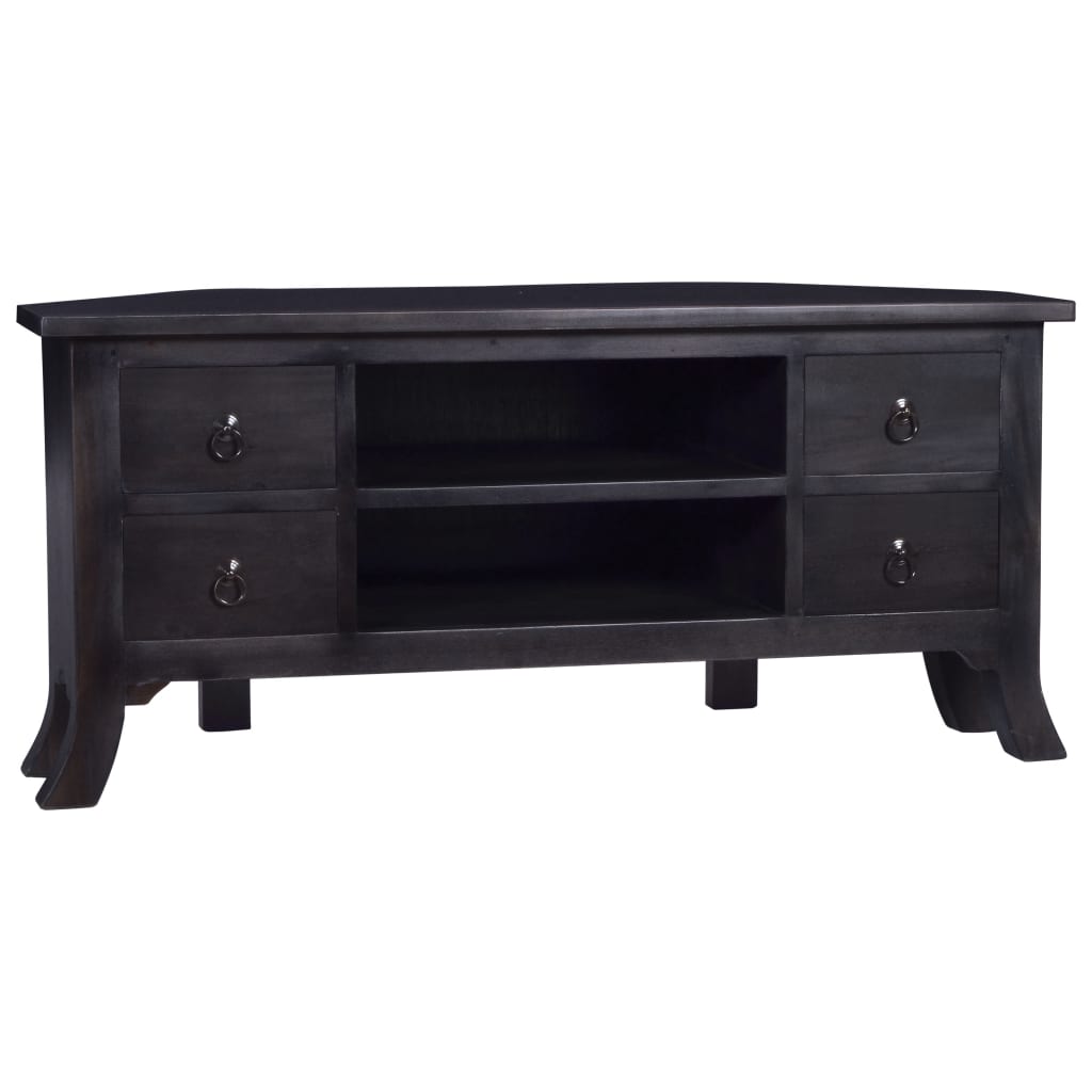 TV omarica barva svetlo črne kave 100x40x45 cm trden mahagonij