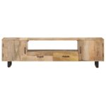 TV omarica 160x30x45 cm trden mangov les - Image 2