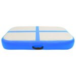 Napihljiva gimnastična podloga s tlačilko 60x100x15 cm modra - Image 3