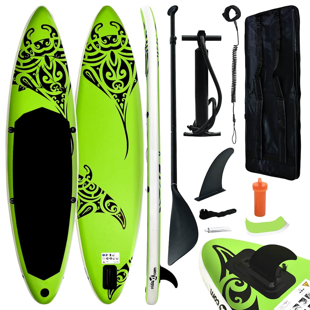 Napihljiva SUP deska komplet 320x76x15 cm zelena