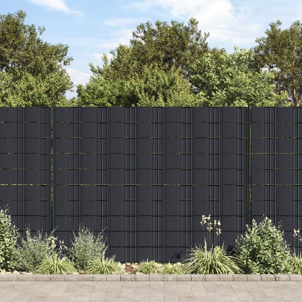 Vrtna platna 4 kosi PVC 35×0,19 m mat temno siva