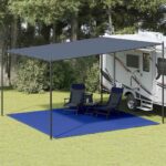 Preproga za šotor 400x400 cm modra HDPE