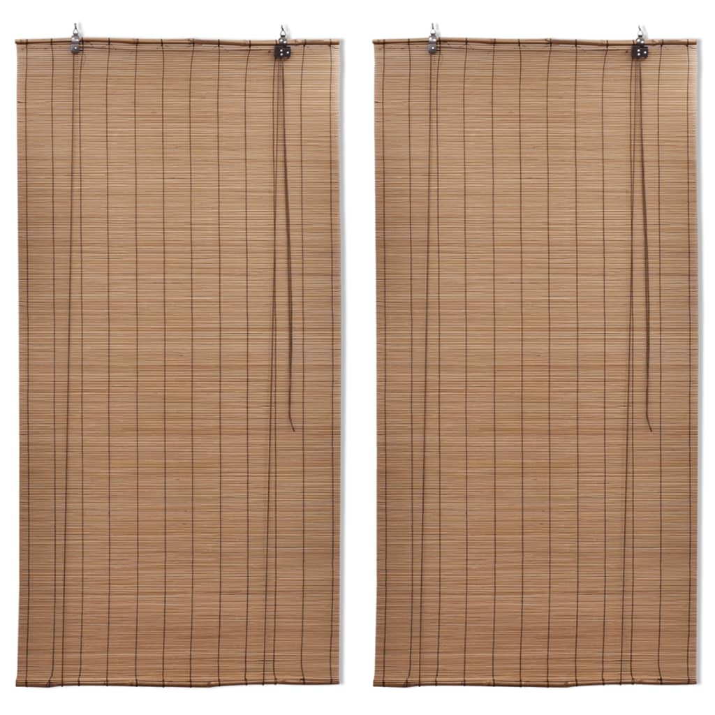Rolo senčilo iz bambusa 2 kosa rjave barve 120×220 cm
