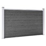 Komplet ograjnih panelov WPC 872x105 cm črn - Image 3
