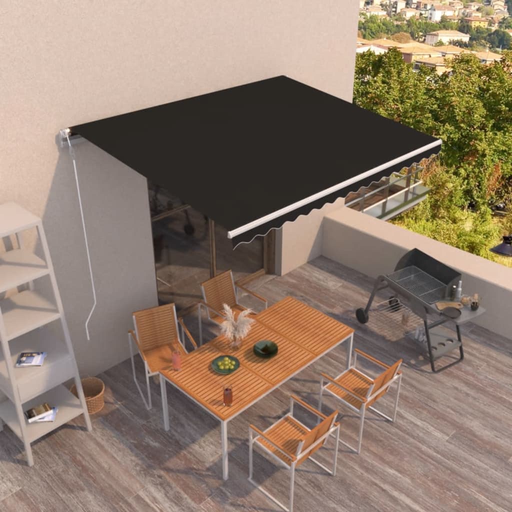 Avtomatsko zložljiva tenda 450×350 cm antracitna