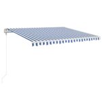 Avtomatska tenda LED + senzor 450x350 cm modra in bela - Image 2