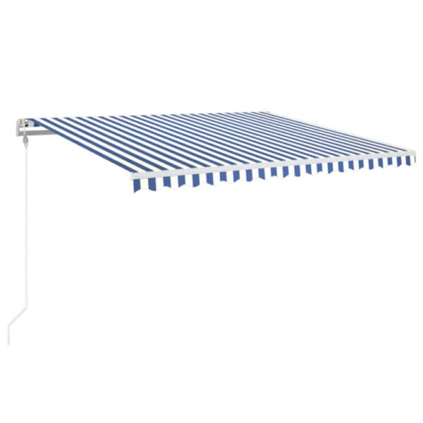 Avtomatska tenda LED + senzor 450x350 cm modra in bela - Image 2