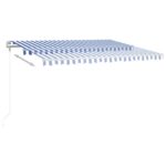 Avtomatska tenda LED + senzor 450x350 cm modra in bela - Image 3
