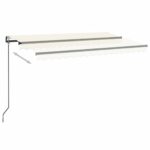 Avtomatska tenda LED + senzor 450x350 cm krem - Image 3