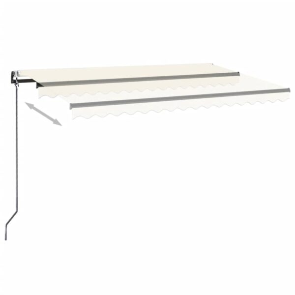 Avtomatska tenda LED + senzor 450x350 cm krem - Image 3