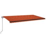 Avtomatska tenda LED + senzor 600x350 cm oranžna/rjava - Image 2