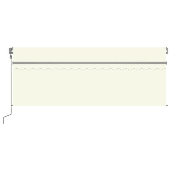 Avtomatska tenda s senčilom LED + senzor 4x3 m krem - Image 3