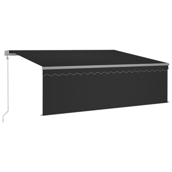 Avtomatska tenda s senčilom LED + senzor 4,5x3 m antracitna - Image 2